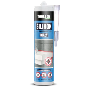TOOLSEN SILIKON SANITARNY Biały 310 ml 