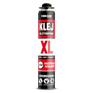 TOOLSEN KLEJ DO STYROPIANU XL 870 ml PISTOLETOWY 