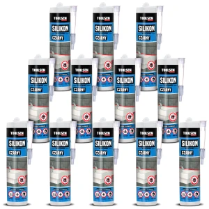OUTLET PO TERMINIE TOOLSEN  Silikon Sanitarny Czarny - KARTON 12 SZT. 