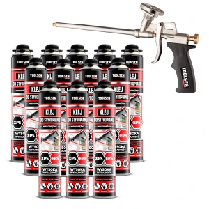 TOOLSEN Klej do Styropianu Pistoletowy Standard - KARTON + PISTOLET
